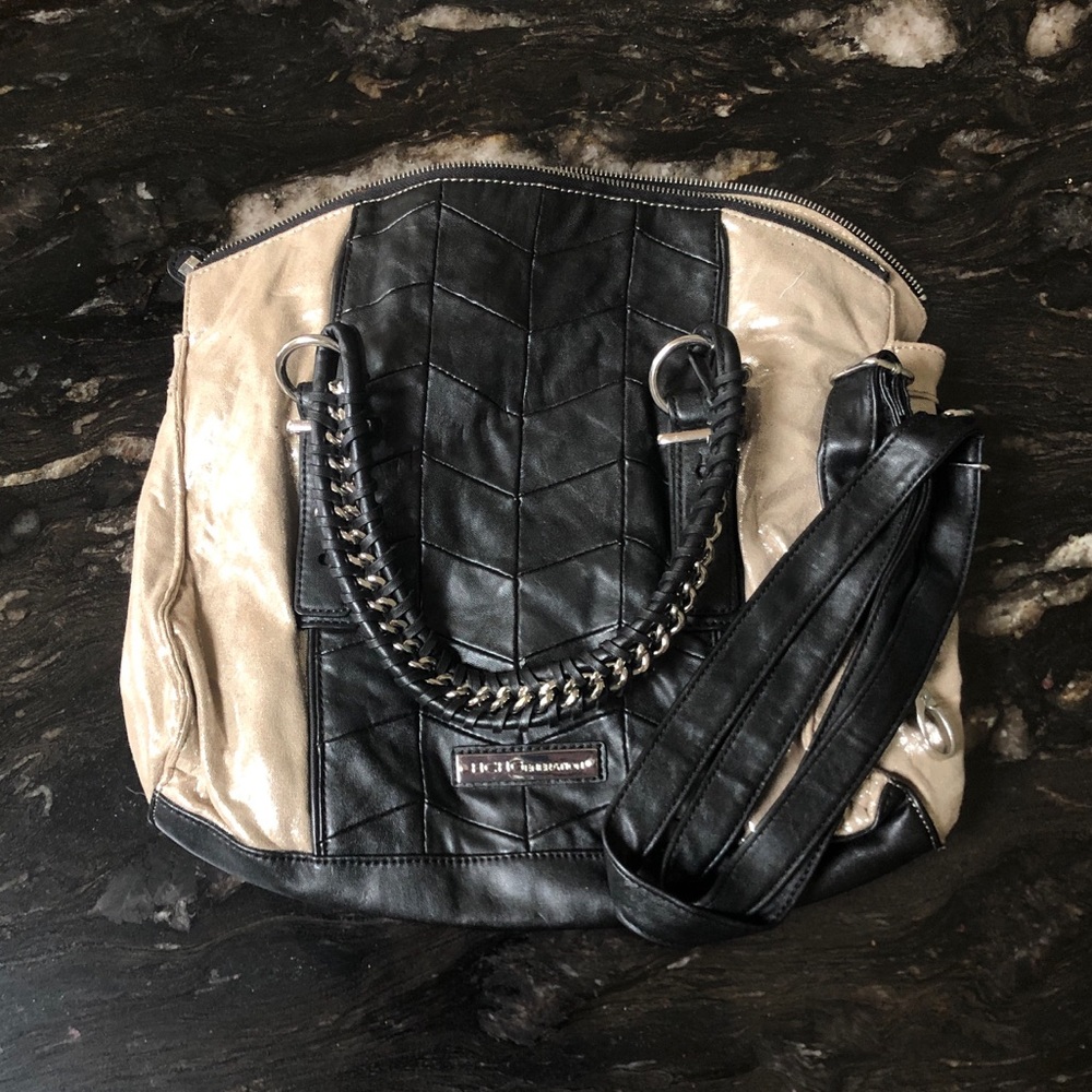 Vintage BCBGeneration Black and Tan Purse, Strap